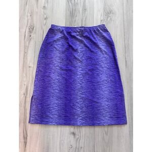 Charlotte Russe Vintage Purple Zebra Glitter Midi Skirt Side Slit Y2K Large